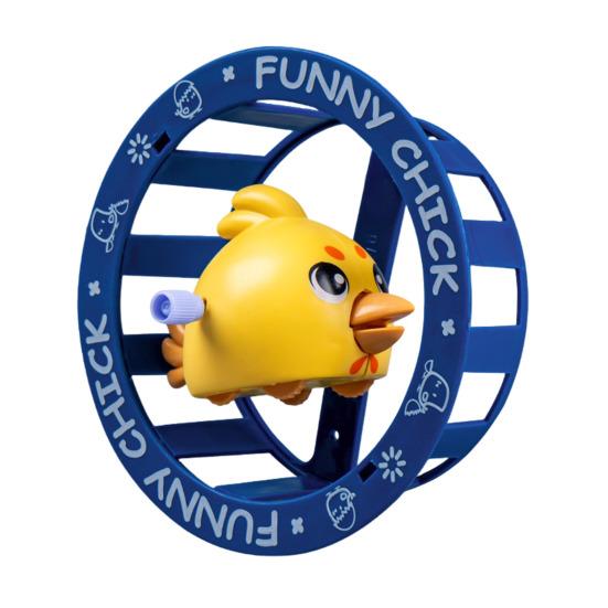 Wind-up Cartoon Chick Toy 360 Degrees Rolling Wheel Chick Toy Educational Toddlers Boys Girls Spring Clockwork Animal Spinner Wheel Toy