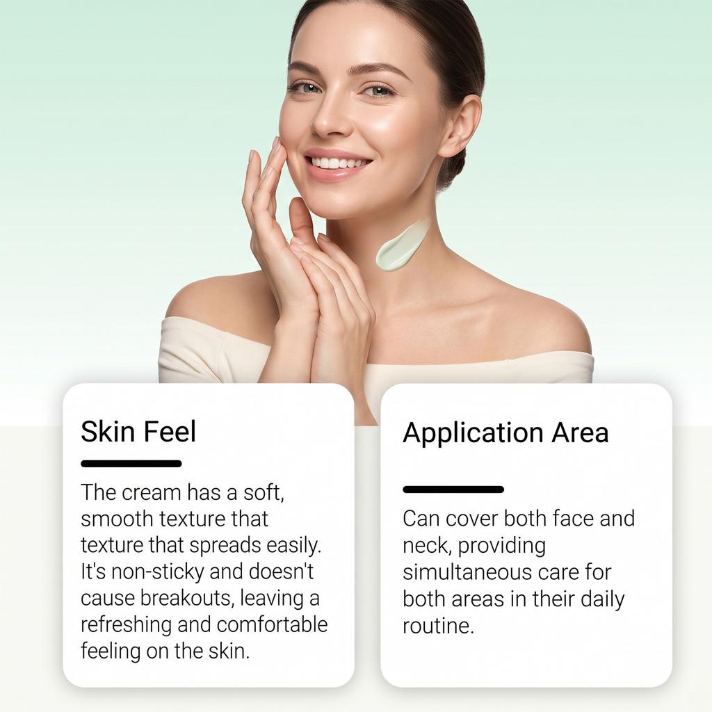 Niacinamide Moisturizing Cream: Softens skin, evens out and brightens facial complexion, nourishes and moisturizes, and provides a refreshing