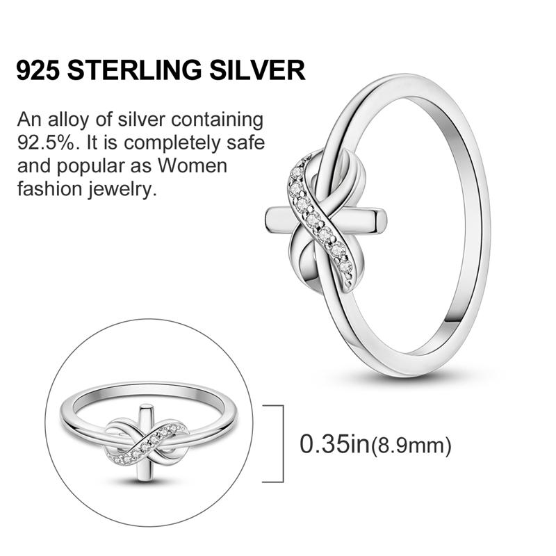 Rings For Women 925 Silver Color Zircon Winding Romantic Ring Finger Beaded Luxury Jewelry Original Engagement Wedding Gift