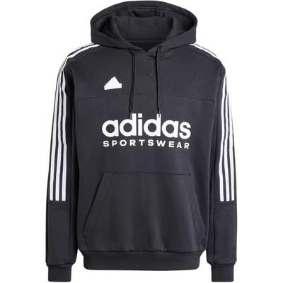 adidas Спортивная одежда Дом Тиро Полосатый принт с буквами Модный удобный свитшот с капюшоном Мужской свитшот Черный IW5936