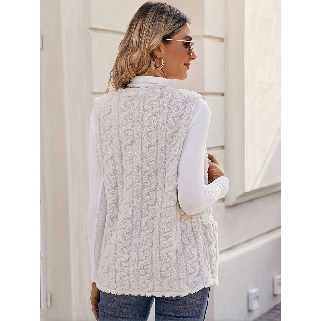 New Autumn and Winter Vest with Fur Coat and Versatile Jacket, Featuring A Camisole Shoulder and Imitation Lamb Wool Vest