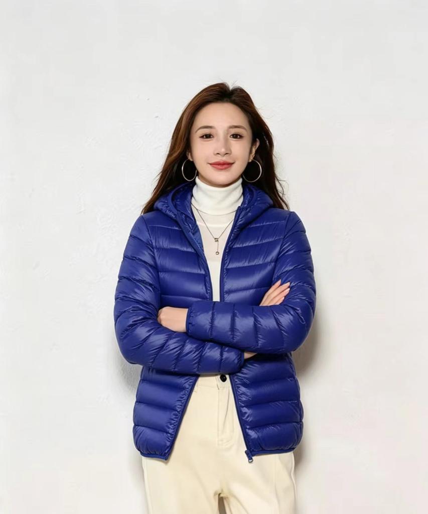 Padded-padded women's short winter new light and thin small padded jacket large size slim and thin lightweight padded jacket