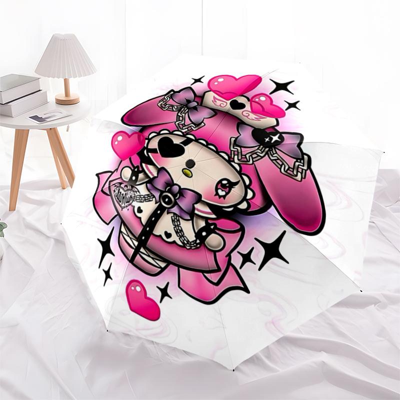 1pc Kawaii Heart Crown Umbrella - Automatic Open/Closed with Foldable Design, Iron Frame for Outdoor Use, Perfect Gift for Fans, Travelers, Everyday U