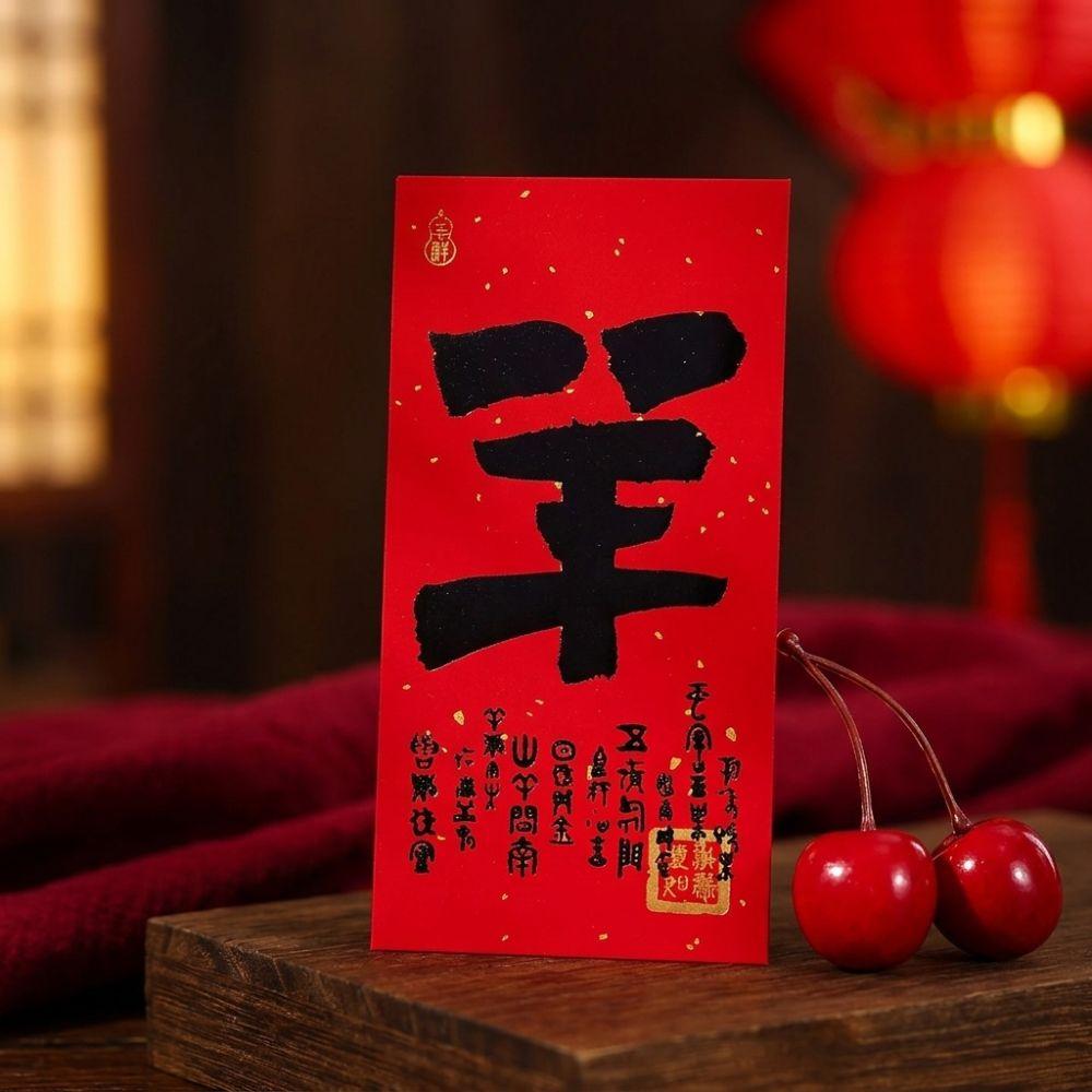 6Pcs Paper 2027 Lucky Money Pockets Chinese Style Cash Gift Envelopes Family Gatherings