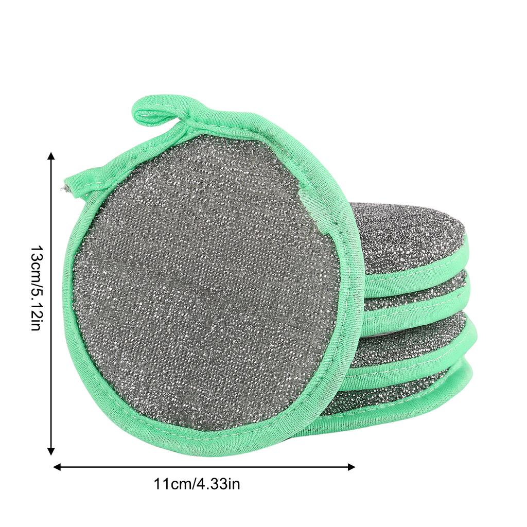 5pcs Double-sided Cleaning Sponges Dishwashing Sponges Scouring Pad for Household Cleaning Pans