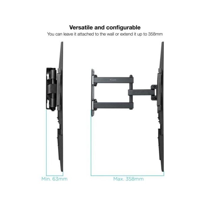 Настенное крепление - TOOQ - LP7843TN-B - Экраны 32" - 55" - Черный - Макс. вес 35 кг