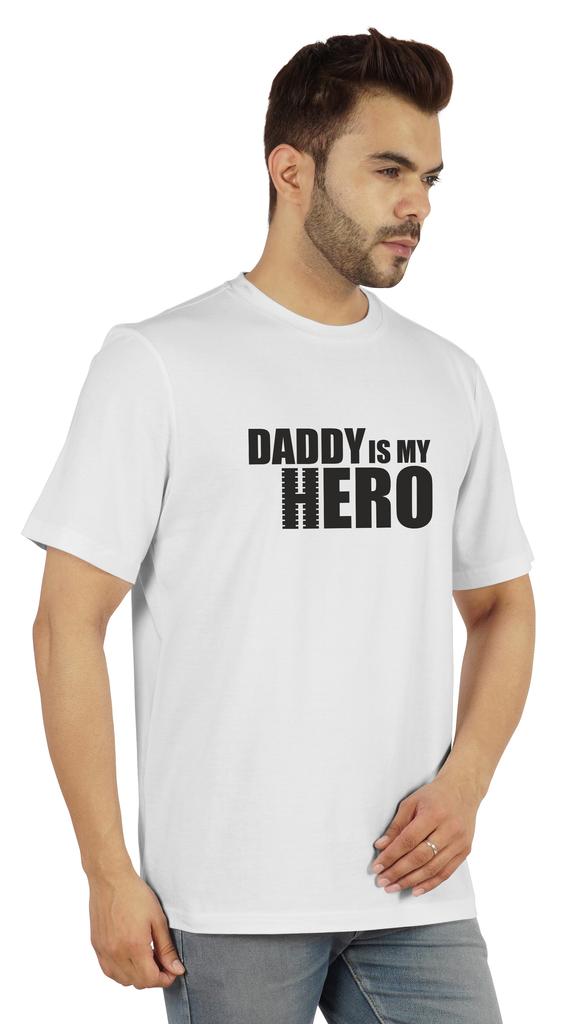 Inkmeso Футболка с графическим принтом для мужчин Футболка Daddy Is My Hero Футболка из джерси Футболка ко Дню отца