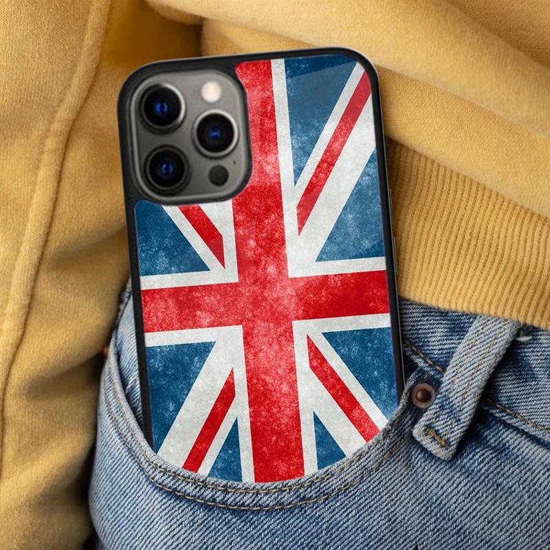 Флаг Соединенного Королевства UK Мягкий чехол для телефона для iPhone 17 Air 16e Pro max 15 Pro 13 14 Plus 11 12 MagSafe Магнитный Coque