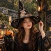 Cosplay Halloween Witch Hat Wide Brim Party Hat Halloween Accessories Festival Hat  Cosplay Party