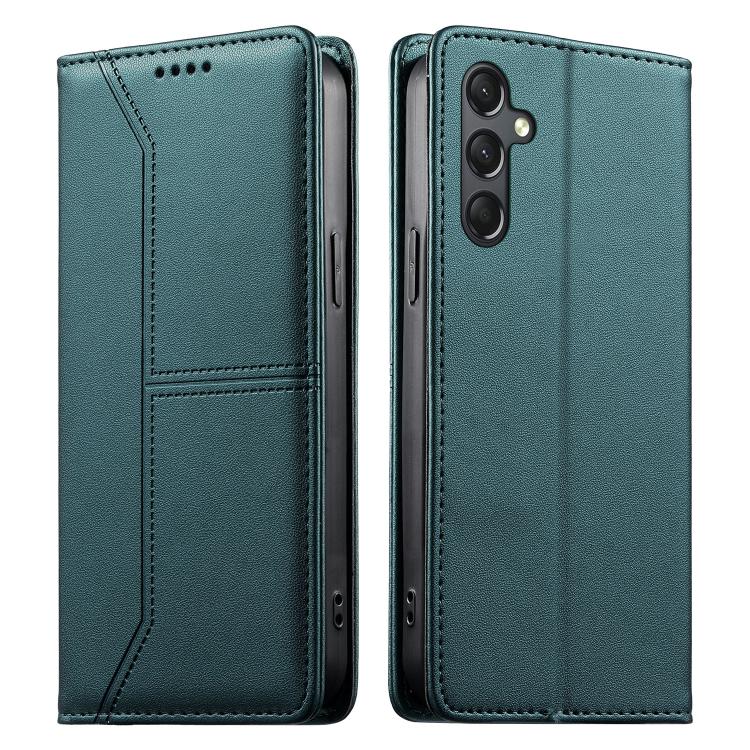 Stitched Line Magnetic RFID Vegan Leather Phone Case, Card Slots Wallet Shockproof Protective Flip Cover For Samsung Galaxy A06 / A07 4G / 5G