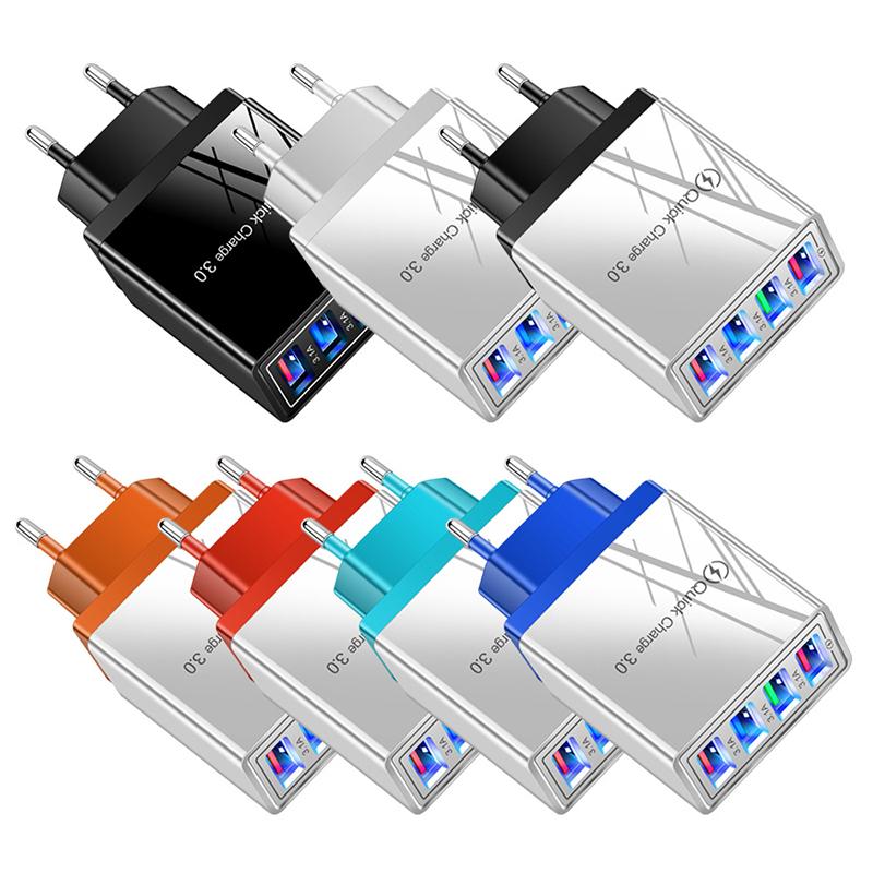 Зарядное устройство USB с несколькими портами, 4 USB, быстрая зарядка для телефона, планшета, портативное настенное зарядное устройство, быстрая зарядка для Poco, вилка EU/US