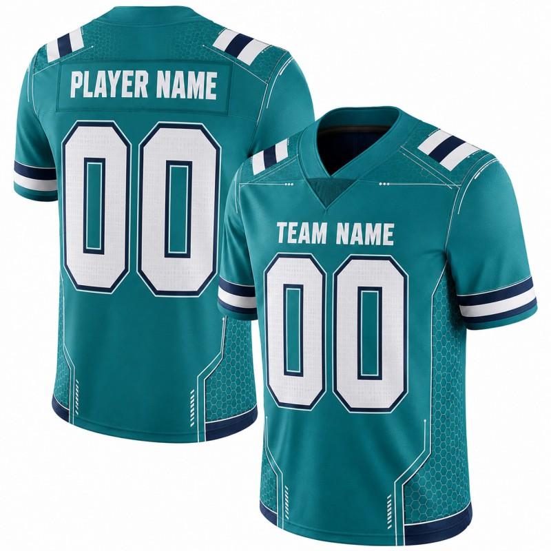 Custom American Football Jersey Adults Unisex Team Uniform With Name Number Sublimation Print