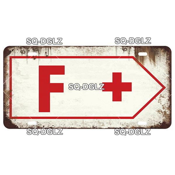 SQ-DGLZ Minen German Road License Plate Warning Tin Sign State Wall Decoration Metal Sign Home Decor Painting Plaques Art Poster