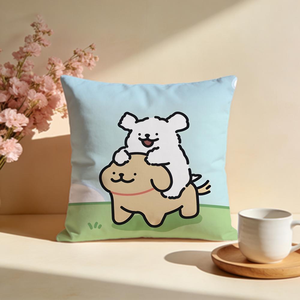 Hot LLine Puppier Cushion Cover Stylish Washable Pillow Cover Ideal for Couch Bedroom Car Decoration