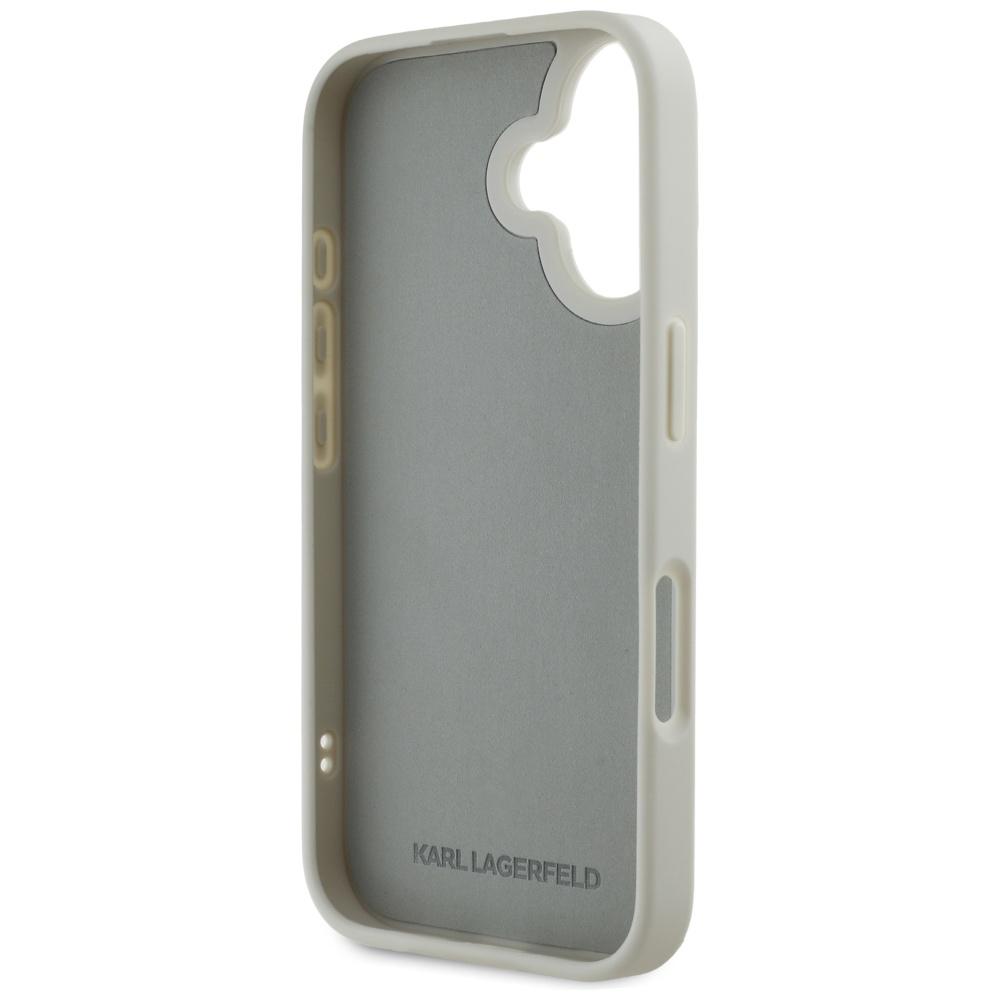 Karl Lagerfeld HC 3D Rubber DoubleHeads Case for iPhone 16 Beige