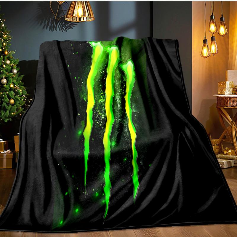 Фланелевое одеяло Monster Energy, Использовать для подарка на день рождения/праздник, Мягкое одеяло для дивана/кровати/кемпинга/офиса/путешествий, Все сезоны