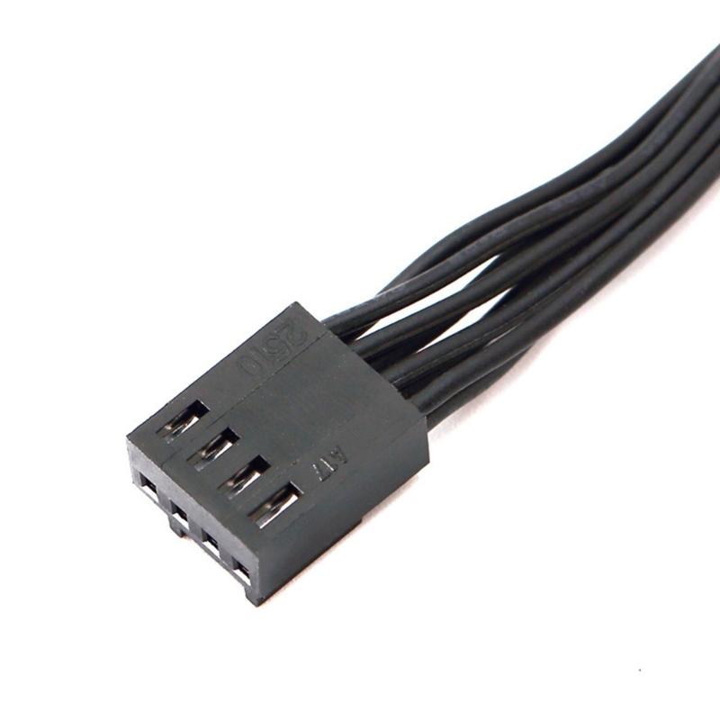 Гибкий ПВХ 2-сторонний разветвитель для компьютерного вентилятора 4-контактный Pwms кабель-разветвитель для вентилятора Мониторинг температуры Для улучшения охлаждения системы ПК