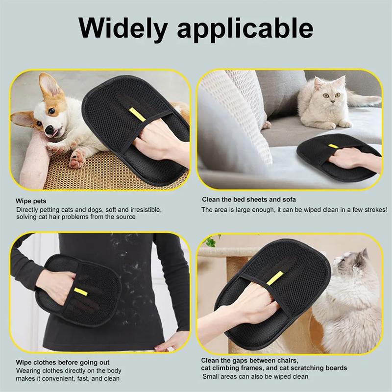 Pet Hair Remover Gloves Deshedding Brush Glove for Dog Cat Rabbit with Long Short Curly Hair 3pcs Pet Hair Remover