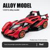 Игрушечная модель автомобиля Lambo V12 Concept Car из сплава в масштабе 1/32 со звуком, светом и пружинным механизмом - идеальный подарок для любителей автомобилей и детей