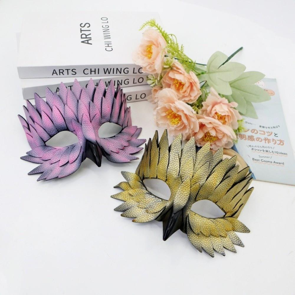 Owl Shape Costume Party Mask Colorful Feather Mask Creative Party Mask Costume Party