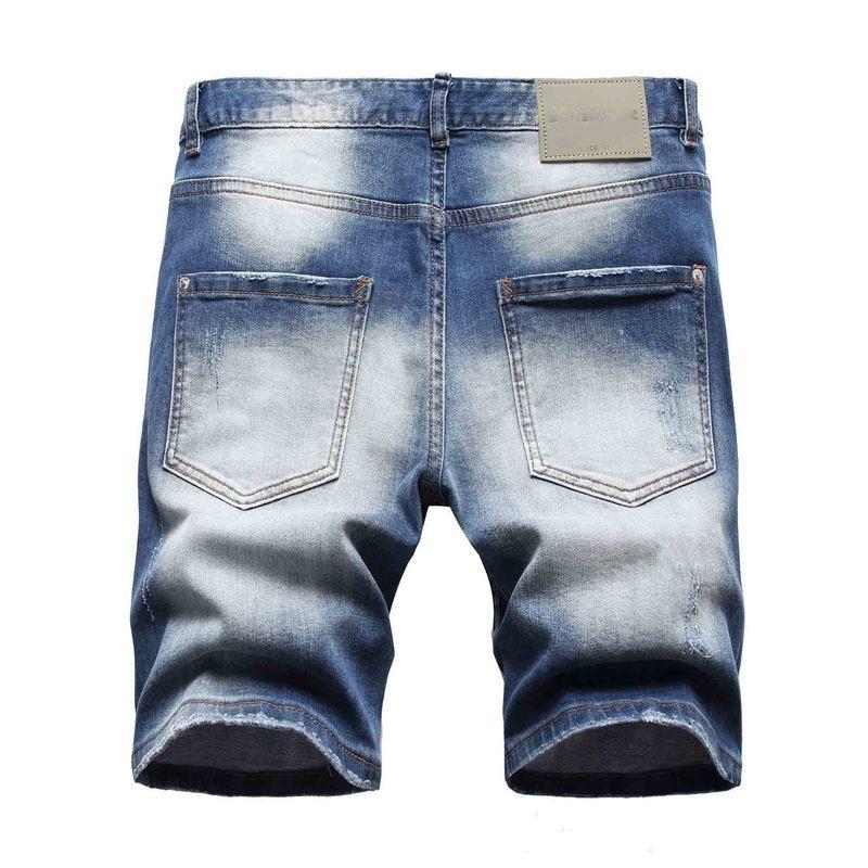 2022 Summer Fashion Men Denim Shorts Pants Men Casual Shorts Jeans Holes Trousers