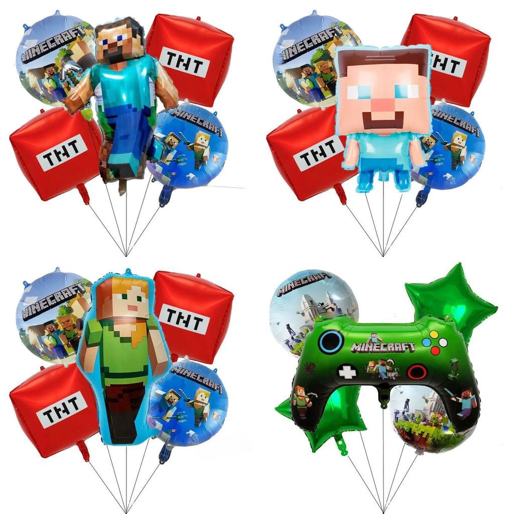 Алюминиевые шары Roblox Minecraft для детской вечеринки по случаю дня рождения