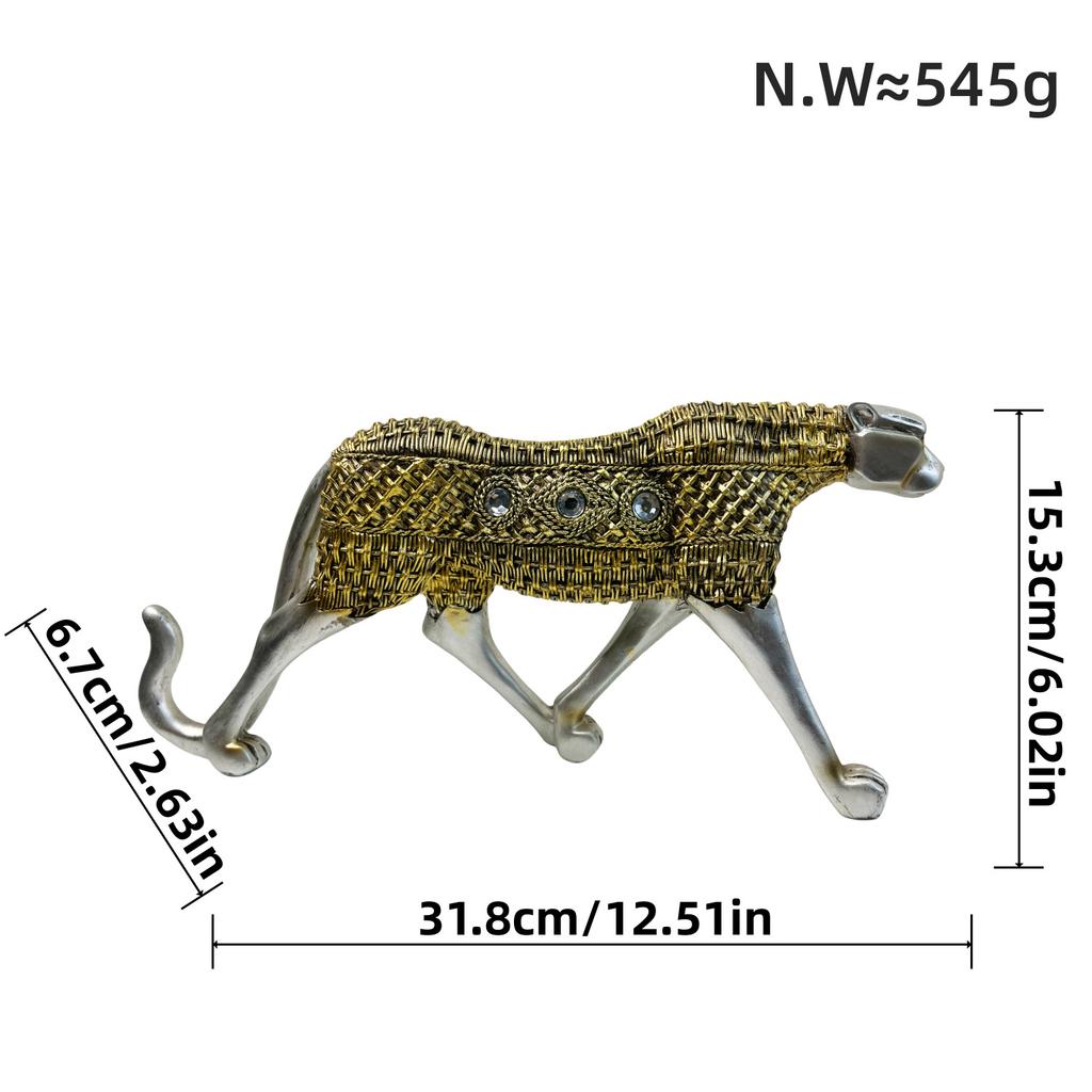 Смола Воск Леопард Дом Гостиная Офис Модельная комната Украшение Ремесло Орнаменты Креативное украшение