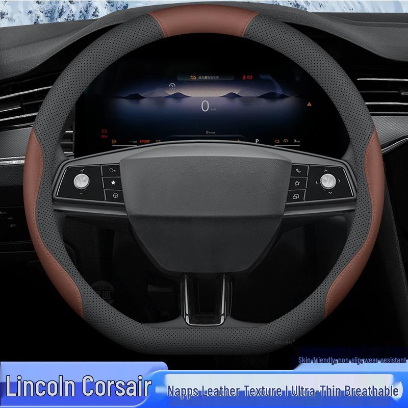 Чехол на руль 2024 Lincoln Adventure: Люкс и Премиум Издание, Всесезонная Нескользящая Накладка на Руль