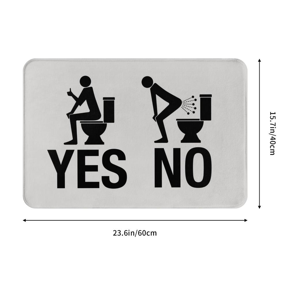 Going To The Toilet Doormat Mat Anti-Slip Kitchen Bath Toilet Rug Carpet