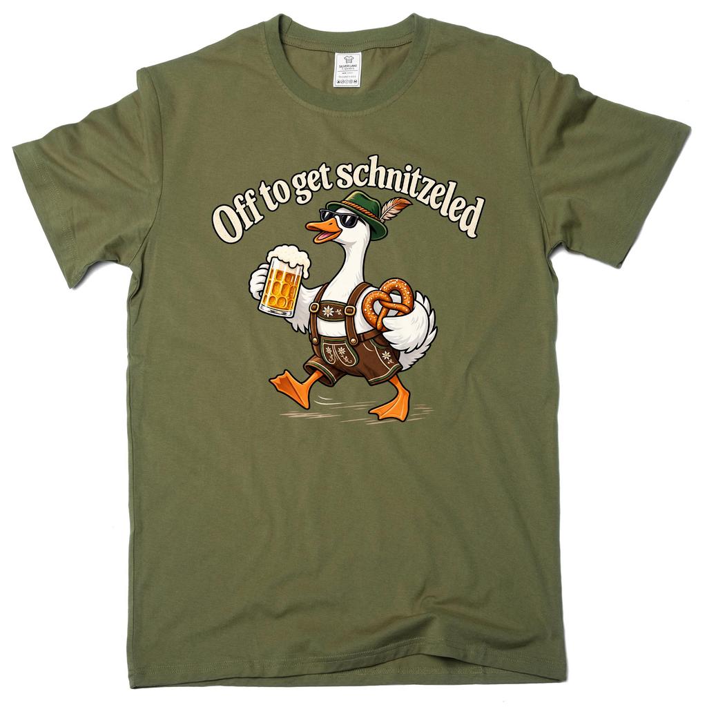 Off To Get Schnitzeled Shirt Funny Oktoberfest Goose German Beer Festival Tee