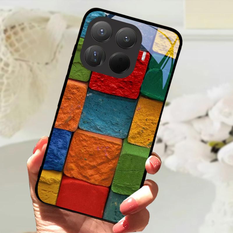 Чехол для Xiaomi 15T Pro Модный Закаленное Стекло Задняя Крышка Телефона Для Xiaomi 15TPro 15 T Xiaomi15T Защитный Чехол Fundas Coque