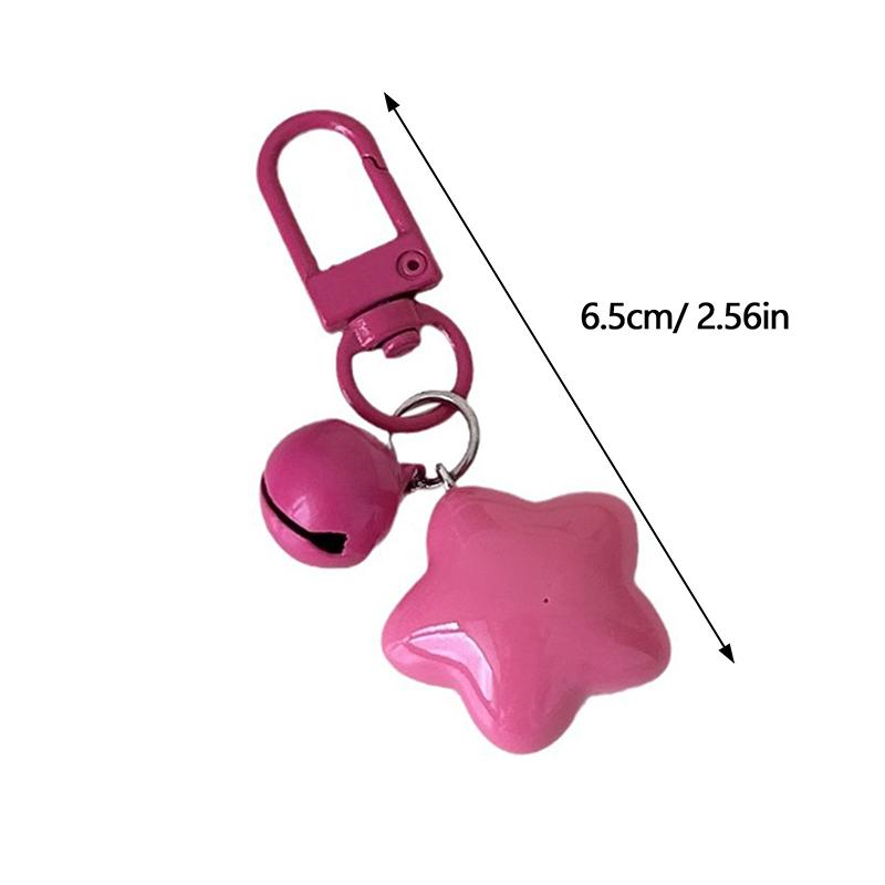 Корейский брелок в виде колокольчика в виде звезды Kawaii, брелок в виде пятиконечной звезды, кулон на рюкзак, аксессуары для телефона, кулон для девушки, подарок для пары