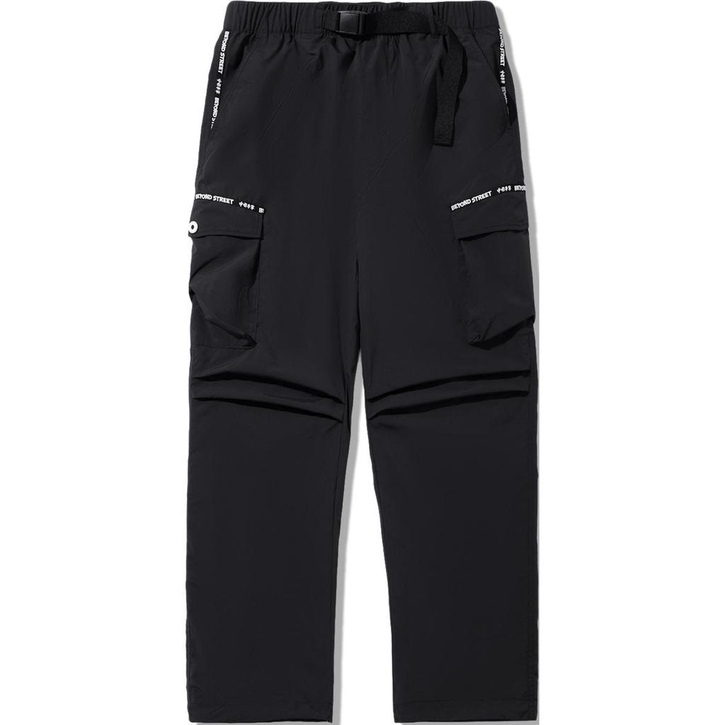 Li Ning X Sam Taylor Collaboration Loose Straight Leg Sports Casual Pants Men Pants Black AKXV269-2