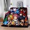 Fantasy Anime Characters Personalized Text Blanket Gift Customizable Blanket Comfortable Perfect for Bed Living Room Home Decor Seaside
