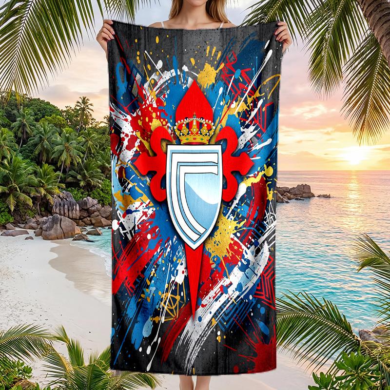 Celta Vigo FC print Quick Dry Beach Towel Microfiber Absorbent Portable Travel Swimming Towel