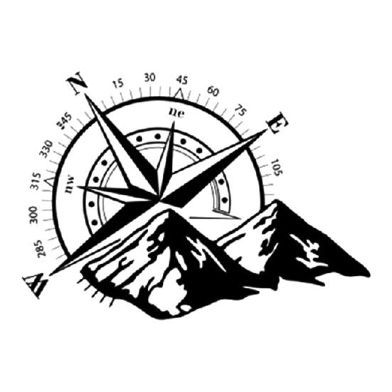 Самоклеящаяся наклейка с изображением компаса на дверь автомобиля, наклейка на кузов, наклейка для стайлинга автомобиля, декор