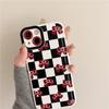Zhitai Leather Checkerboard Case for iPhone 11/13 Pro Max/14, Bow Design