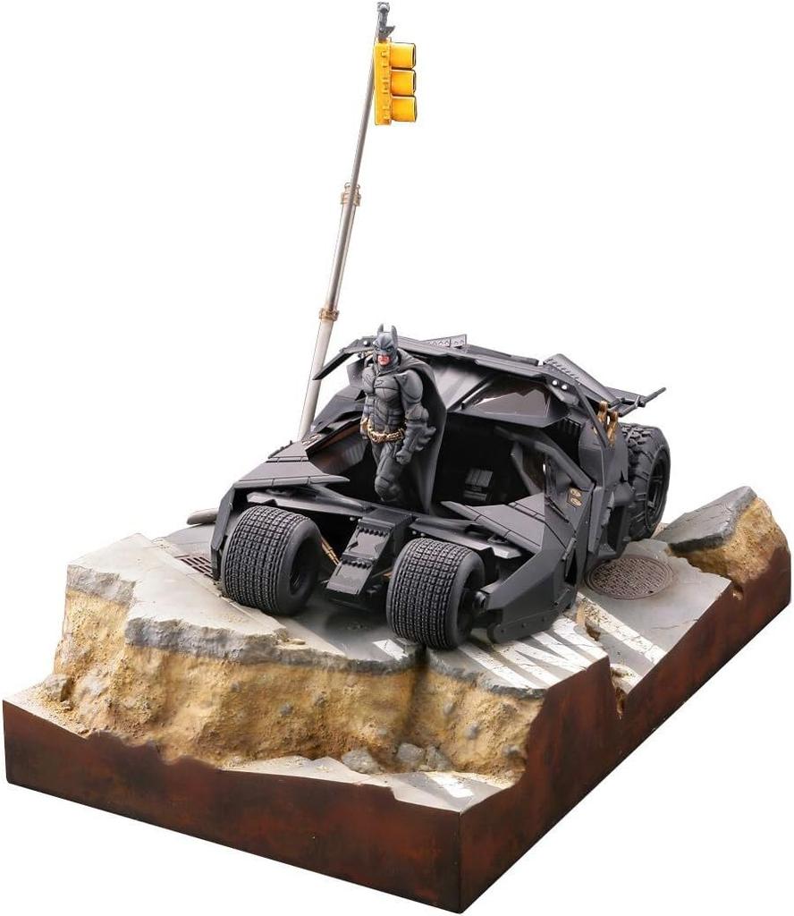 Legacy of Revoltech Batmobile Tumbler in Gotham ABS Finished Product City, & PVC, Pre-painted,