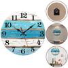 Stylish and Silent Beach Blue Wall Clock for Your Kitchen - Battery Operated