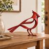 Colorful Metal Bird Decor for Table Figurine, Minimalist Desktop Art Sculpture, Small Animal Ornament, Modern Ornaments Living Room Pastoral