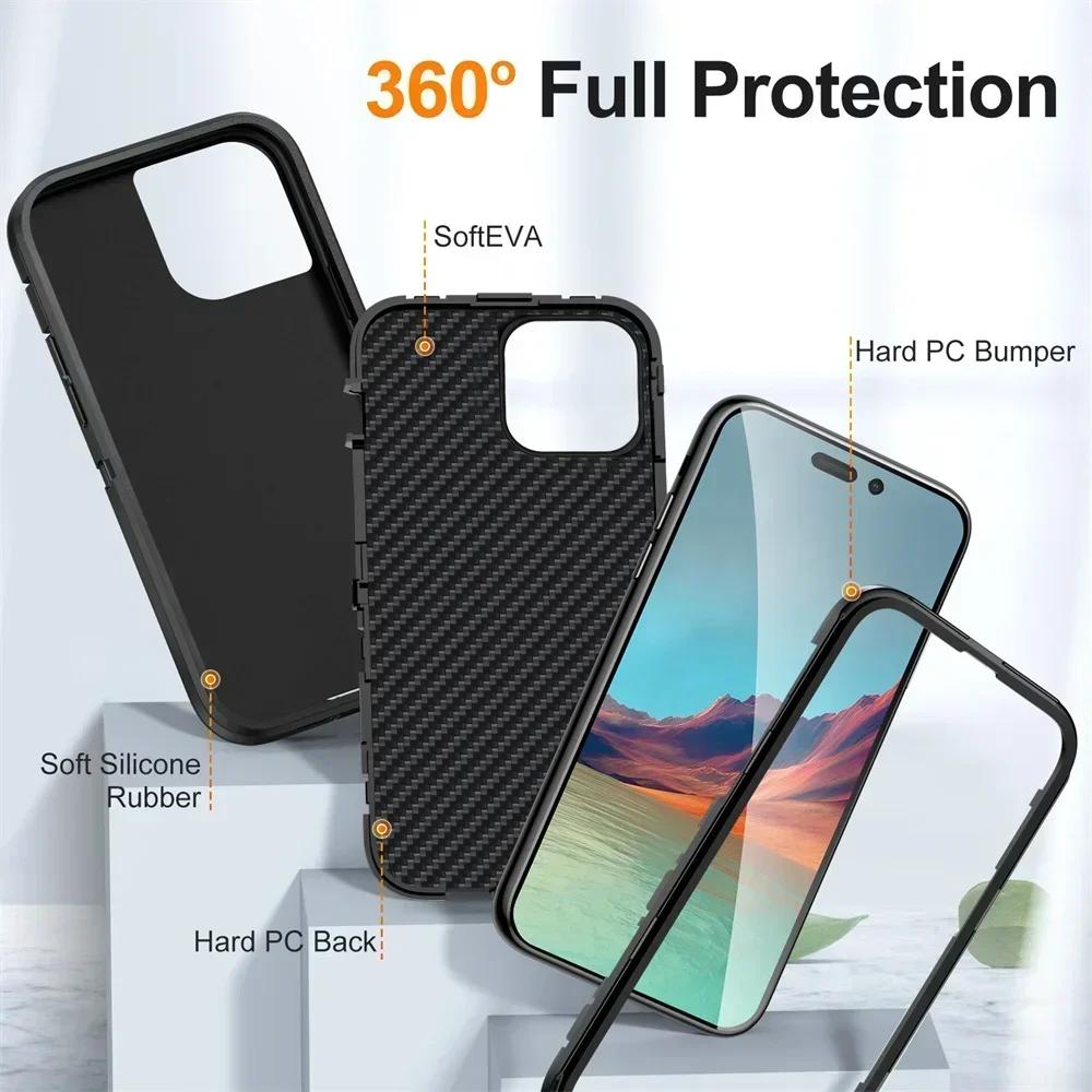 Чехол Armor для iPhone 16 15 14 13 12 11 Pro Max XS XR 8 7 6 Plus Otter X Box Heavy Duty Shockproof Rugged Otter Case Box Full Protection Cover