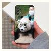 Милый чехол для телефона с изображением животного Фубао Панда для Samsung S25, S24, S23, S22, S20, S21, S10, Ultra, Plus, Lite, FE, Мягкий силиконовый черный чехол