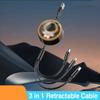 3 в 1 5A сверхбыстрый кабель для зарядки данных, подходит для iPhone, Huawei, Samsung, Xiaomi, Poco, мобильный телефон, телескопический кабель для зарядки