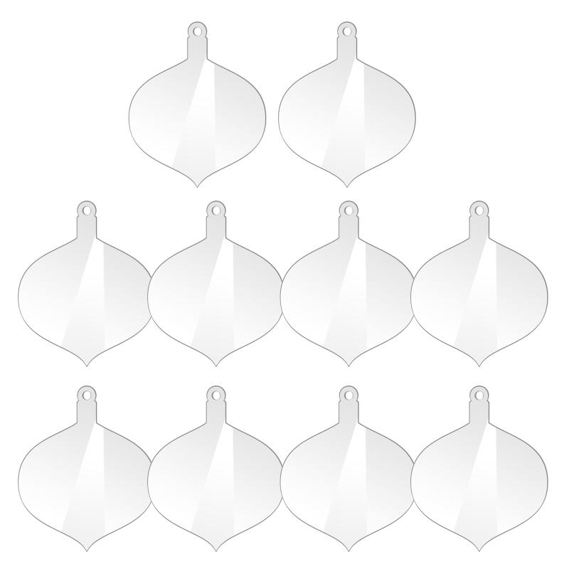 10 шт. новинка рождественские бирки акриловые чистые листы самодельные поделки подвесные украшения безделушки для украшения рождественской елки