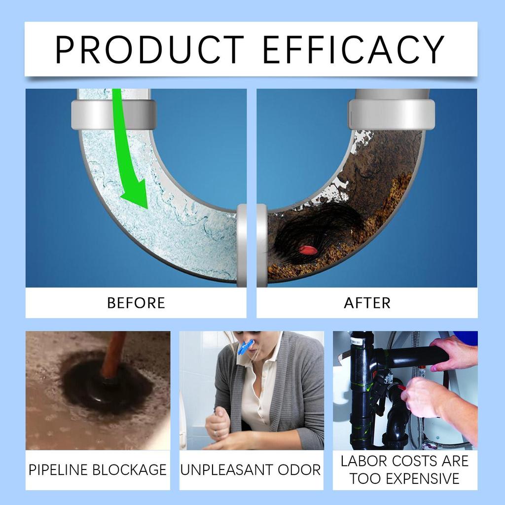 Jakehoe Мощное средство для прочистки кухонных труб 200 г Средство для прочистки Дезодорант Очиститель слива туалета Раковина Канализация Инструменты для быстрой очистки