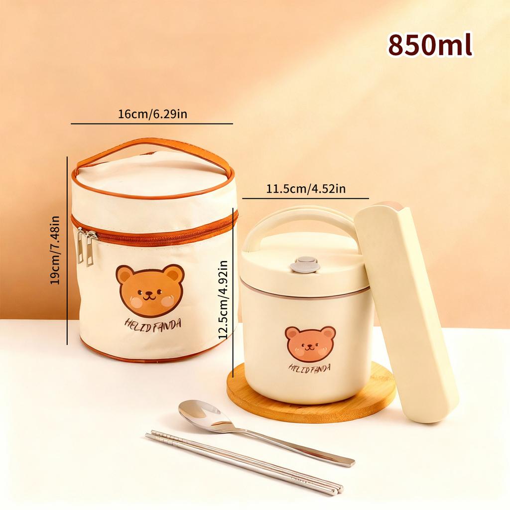 Portable Thermal Bento Lunch Box For Kids Students Microwave Safe Leak-proof 316 Stainless Steel Insulated Lunch Food Container