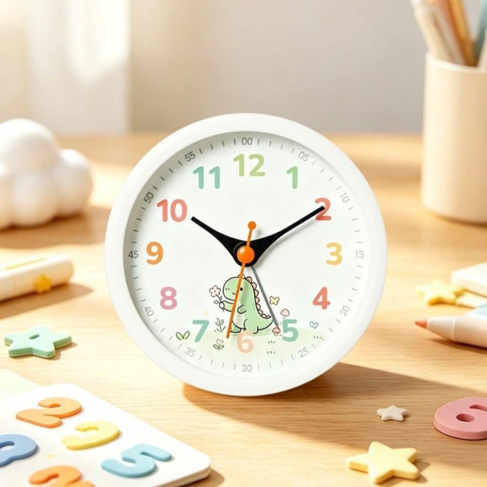 Non-ticking Bedside Clock Silent Wake-up Clock Cartoon Desk Clock Children Students