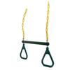 Outdoor Toy Trapeze Swing Bar Rings Chain Set Accessories for Gym