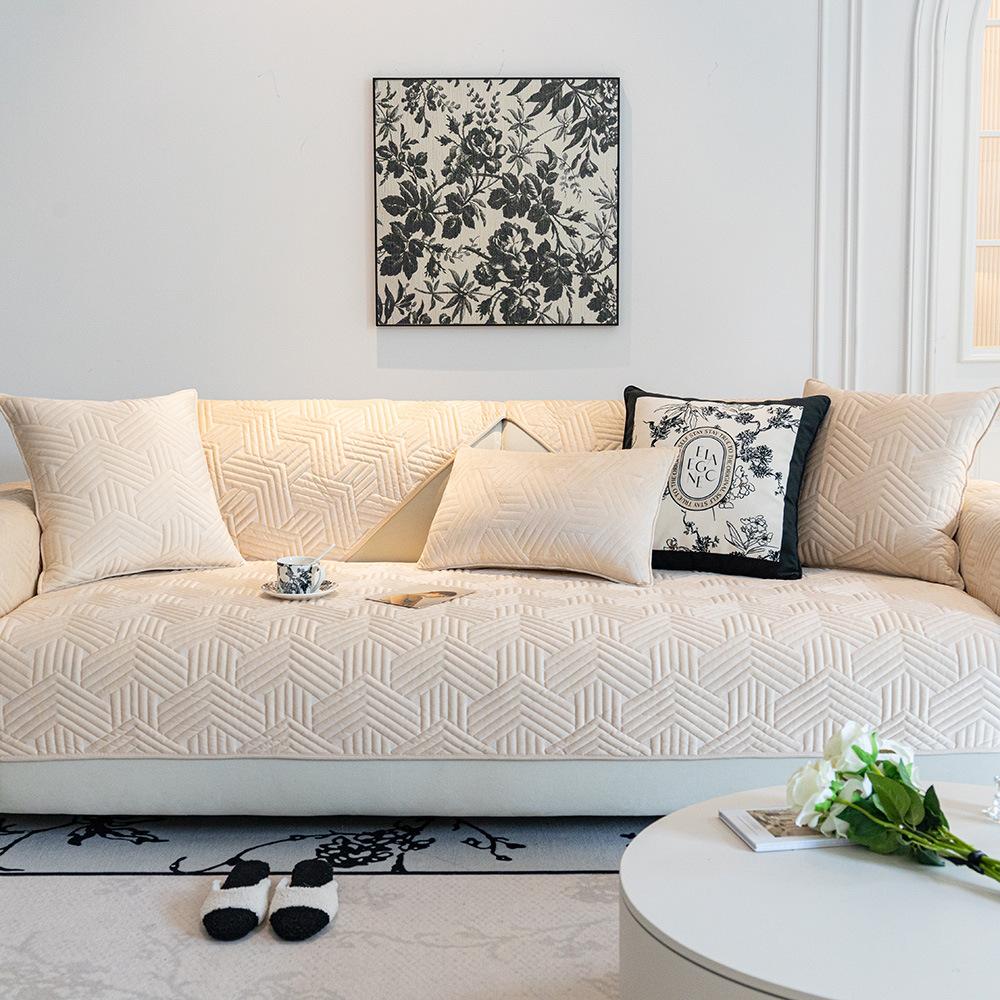 Зимняя хрустальная бархатная диванная подушка, новая легкая французская кремовая подушка в стиле тканевая кожаная диванная подушка