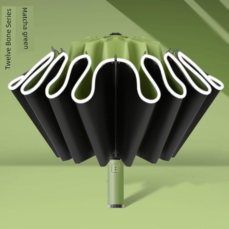 Fully Automatic 32-Bone Folding Umbrella for Women, Dual-Use for Sun and Rain, Large Size Sun Umbrella for Students and Men, Sun Protection and